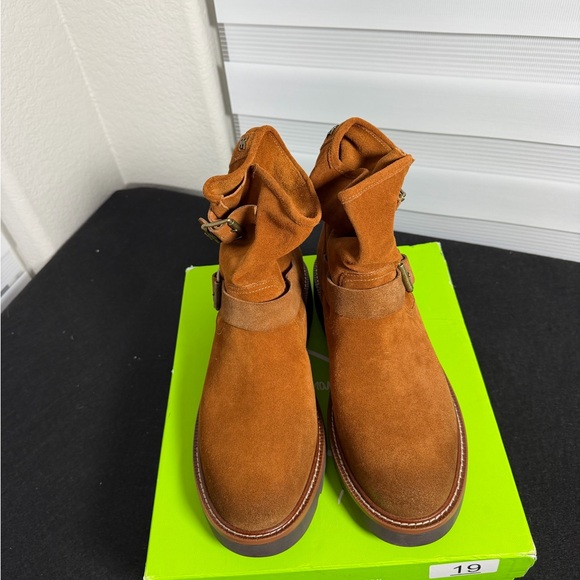 NWT Sam Edelman Kinsley Brown Suede Ankle Boots, Size 11 New - Picture 3 of 5